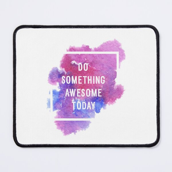 Item preview, Motivational Abstract Design - Do Something Awesome - Today White Hand Written with Purple Blue Paint Brush Strokes designed and sold by WearWolfDesigns.