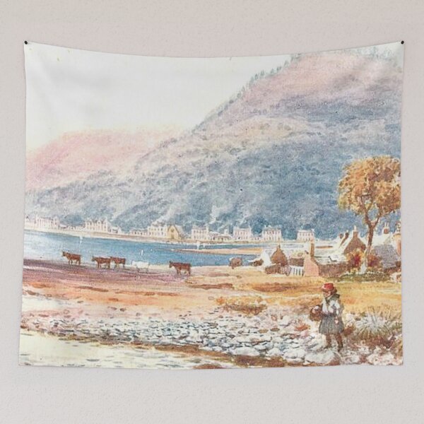 Item preview, Vintage Illustration of Kilchattan Bay, Isle of Bute designed and sold by yourscotland.