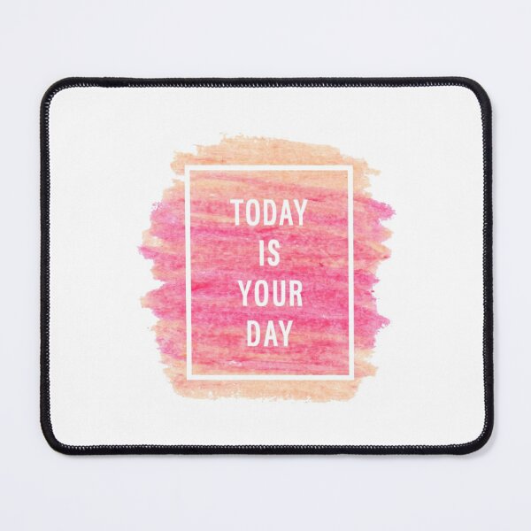 Item preview, Motivational Abstract Design - Today is Your Day- Today White Hand Written with Orange Pink Red Crayon Colored Background designed and sold by WearWolfDesigns.