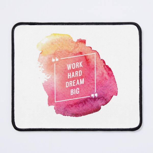 Item preview, Motivational Abstract Design - Work Hard Dream Big Red Orange Pink White designed and sold by WearWolfDesigns.