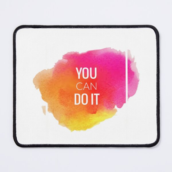 Item preview, Motivational Abstract Design You Can Do It Red Orange Pink White designed and sold by WearWolfDesigns.