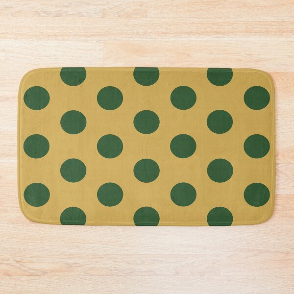 Item preview, Large PINE GREEN and GOLD POLKA DOTS designed and sold by RachelMacht.