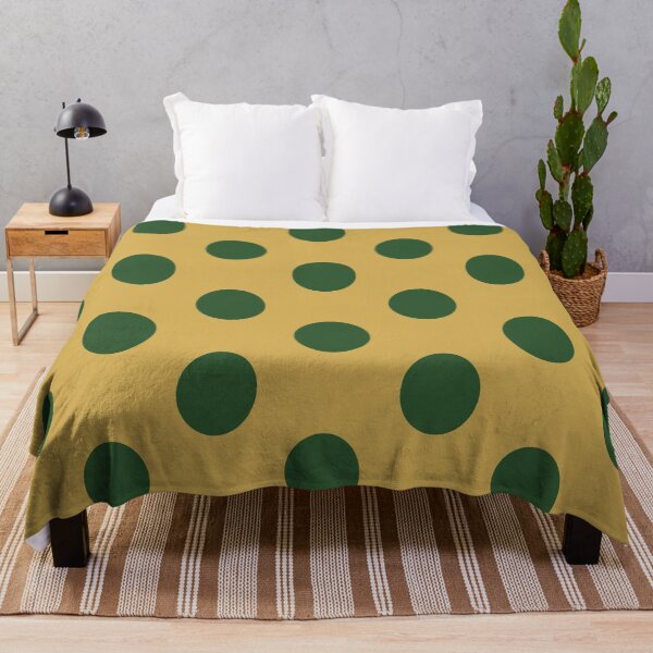 Item preview, Large PINE GREEN and GOLD POLKA DOTS designed and sold by RachelMacht.