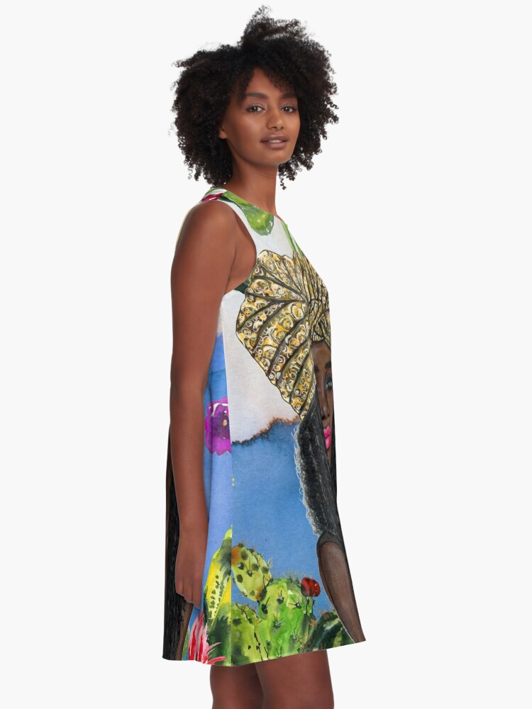 Thumbnail 2 of 4, A-Line Dress, Boho Goddess designed and sold by sincerelyteia.