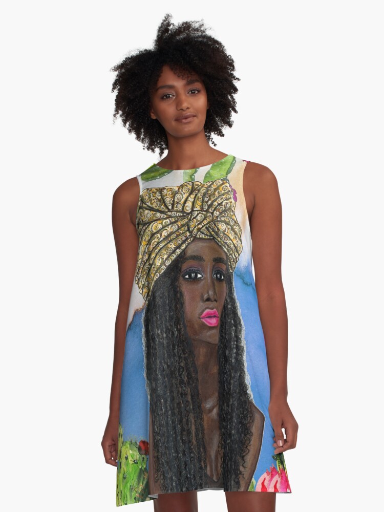 Thumbnail 1 of 4, A-Line Dress, Boho Goddess designed and sold by sincerelyteia.