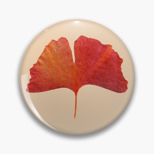 Item preview, Red Orange Ginkgo Biloba Fall Autumn Leaf  designed and sold by badlydrawnbabe.