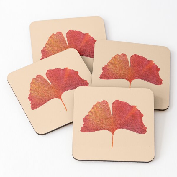 Item preview, Red Orange Ginkgo Biloba Fall Autumn Leaf  designed and sold by badlydrawnbabe.