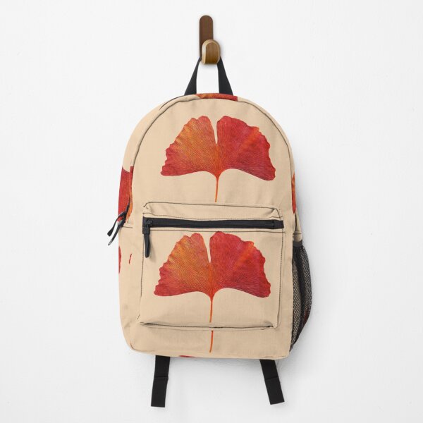 Item preview, Red Orange Ginkgo Biloba Fall Autumn Leaf designed and sold by badlydrawnbabe.