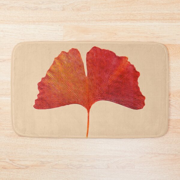 Item preview, Red Orange Ginkgo Biloba Fall Autumn Leaf  designed and sold by badlydrawnbabe.