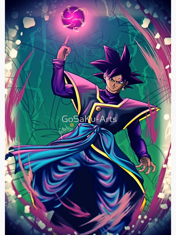 Artwork] Super Saiyan Rose Goku Black Neon Illustration by me! : r/dbz