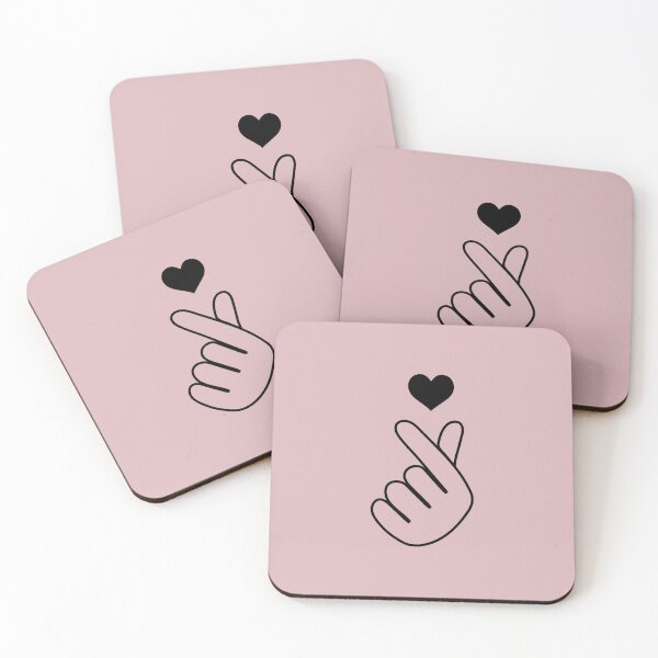 Item preview, KPOP Finger Heart Symbol - Pastel Pink designed and sold by thelustrous.