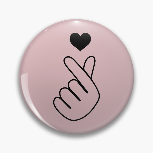 Item preview, KPOP Finger Heart Symbol - Pastel Pink designed and sold by thelustrous.