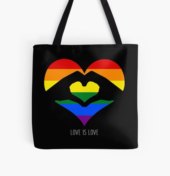 LGBT Gay Pride Rainbow Heart Tote Bag