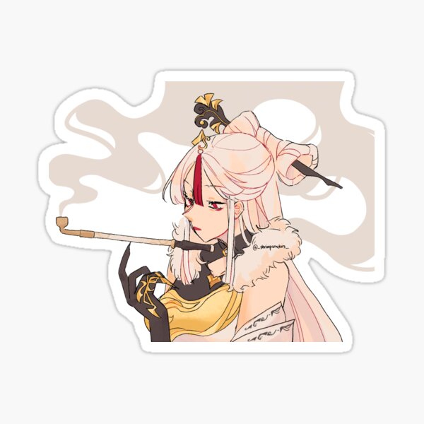 BIG Ningguang Genshin Impact Peeker Fine Decal DIY Anime Decals 3D Car Sticker Waterproof Custom Printing Decor/Anime Genshin impact Sticker