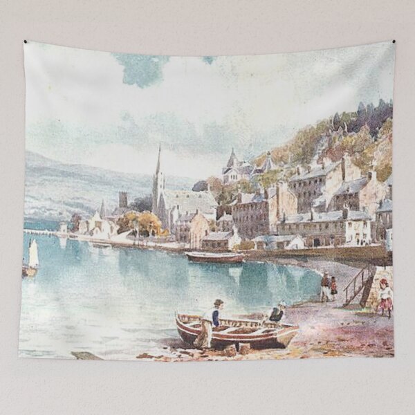 Item preview, Vintage Illustration of Port Bannatyne, Isle of Bute designed and sold by yourscotland.
