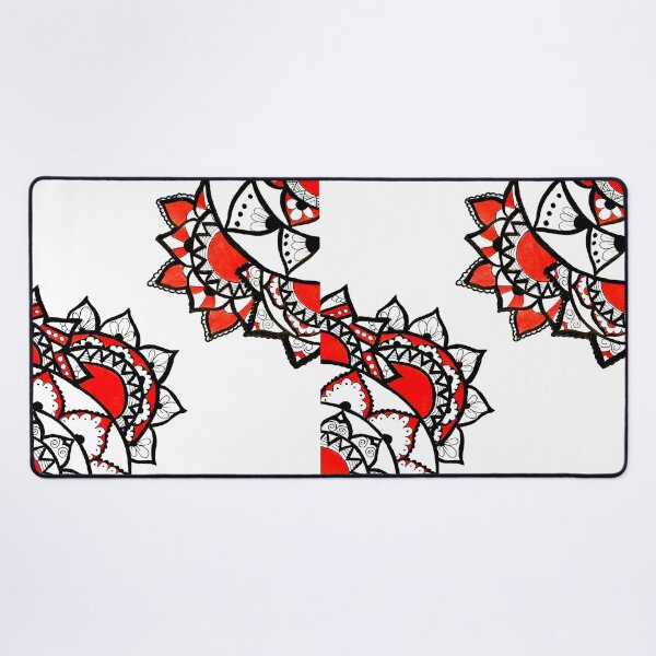 Item preview,  Red and Black Hand Drawn Mandala Art  designed and sold by RomeoSketches.
