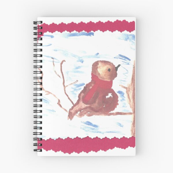 Item preview, Winter Bird With Red Scarf designed and sold by RubicundRaven.