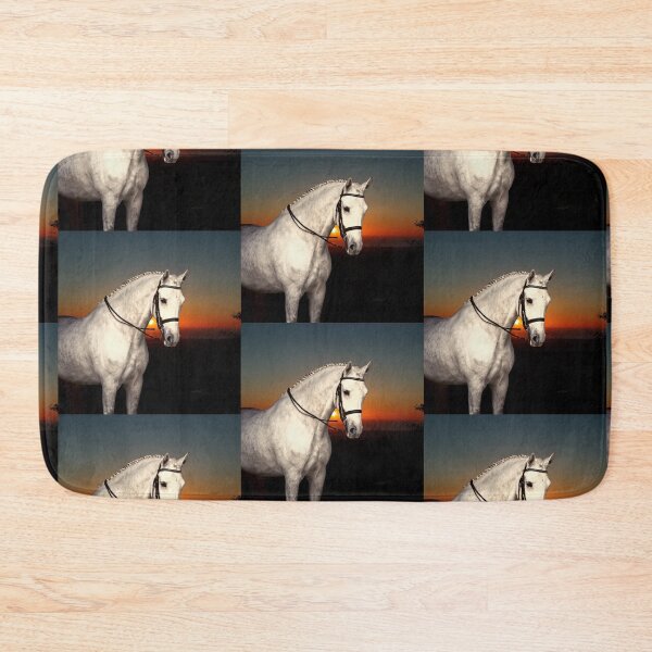 Item preview, Gray at Dawn - Bold and Beautiful "White" Horse with the Rising Sun designed and sold by OpenED360.