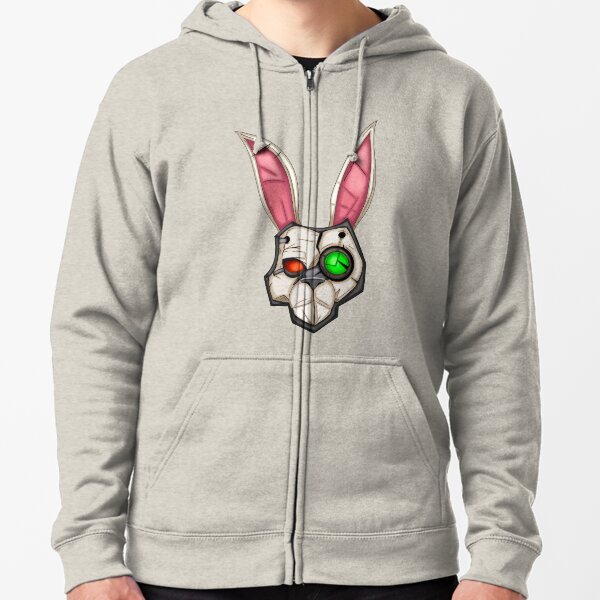 Borderlands Tiny Tina Bunny Mask Zipped Hoodie