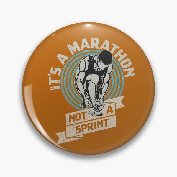 Item preview, It's A Marathon Not A Sprint motivational running quote designed and sold by FontGraphics.