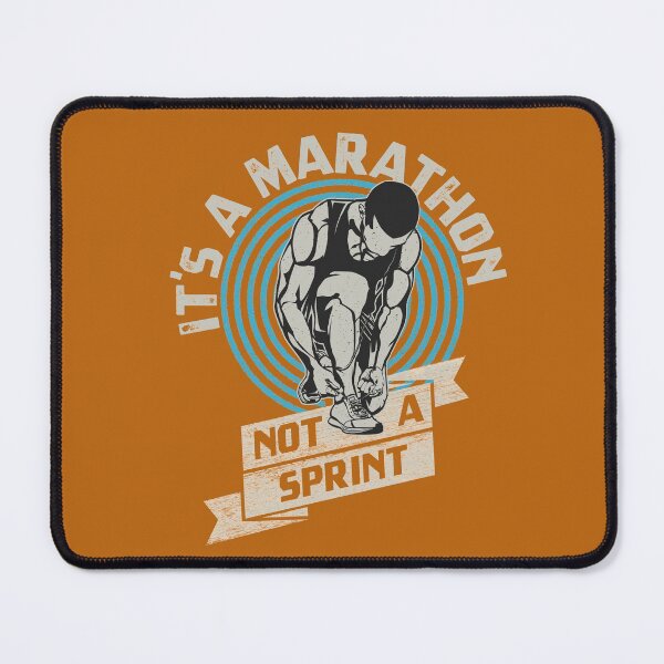 Item preview, It's A Marathon Not A Sprint motivational running quote designed and sold by FontGraphics.