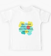 Neil Gaiman (feminist at heart) Kids T-Shirt