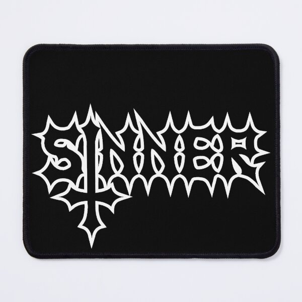 Item preview, Sinner Heavy Metal Upside Down Cross designed and sold by SpreadForSatan.