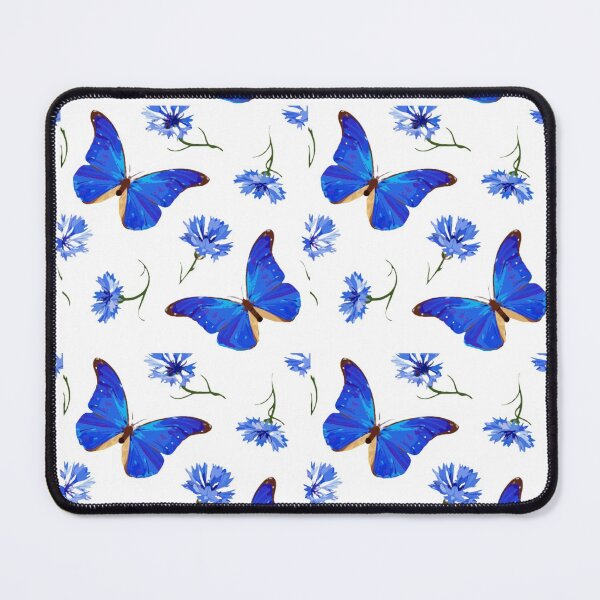 Item preview, Blue butterflies and blue flowers. designed and sold by Karine Dupras.