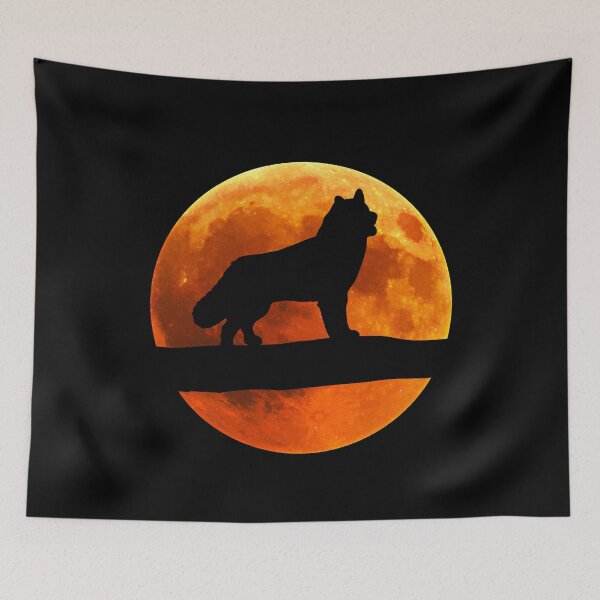 Item preview, Husky Dog Silhouette Moon Siberian Husky lover designed and sold by alaechamlal.