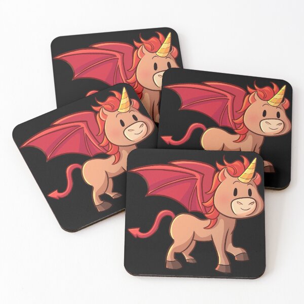 Item preview, Cute Halloween Unicorn in Devil Costume designed and sold by Pink Pineapple Works.