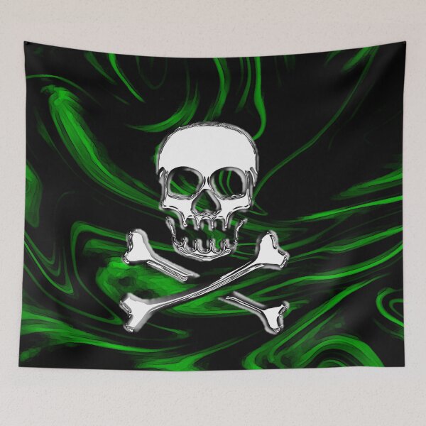 Item preview, Chrome Poison Skull designed and sold by Dapper Kraken.