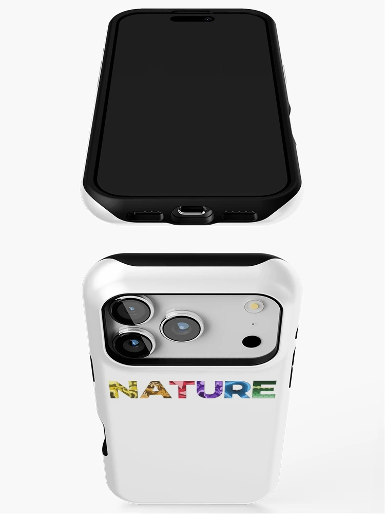 Thumbnail 3 of 4, iPhone Case, Nature In Rainbow Letters designed and sold by FoxCodeCreation.