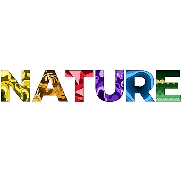 Artwork thumbnail, Nature In Rainbow Letters by FoxCodeCreation