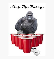 Harambe Beer Pong Step Up Photographic Print