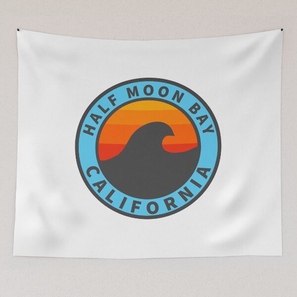Item preview, Half Moon Bay California Vintage Retro Surf USA Travel Vacation Summer Sunset Beach designed and sold by tmartinezta.
