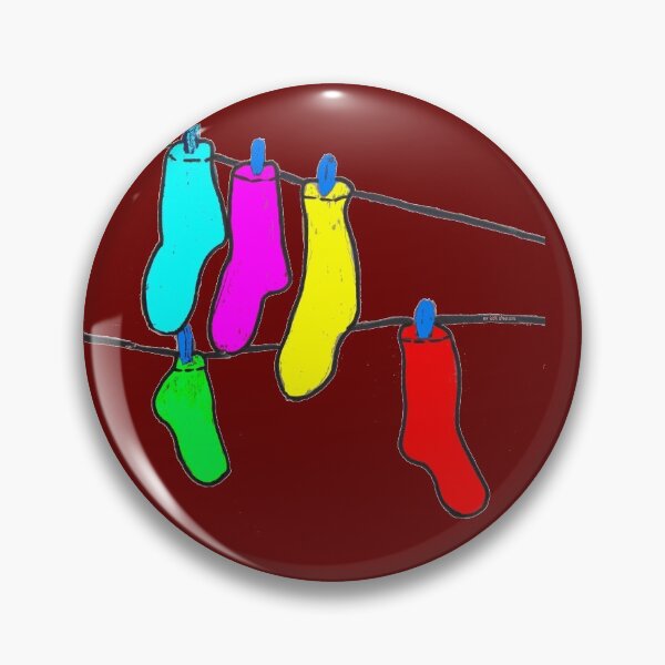 Item preview, Wash day socks on a leash by GM Design housewife Hausmann family designed and sold by G-M-Designs.