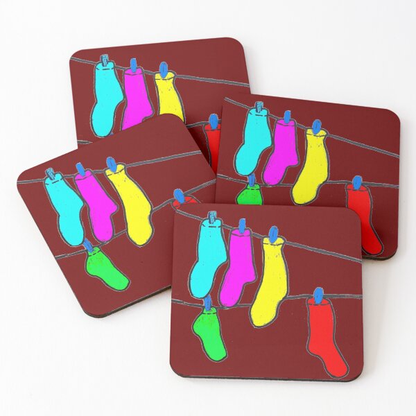 Item preview, Wash day socks on a leash by GM Design housewife Hausmann family designed and sold by G-M-Designs.