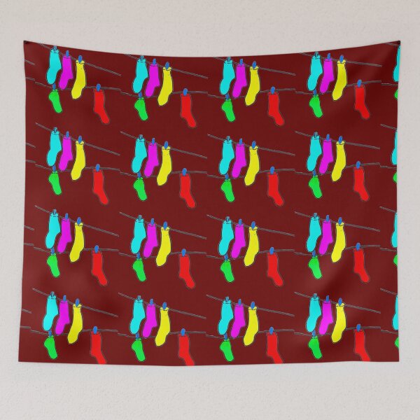 Item preview, Wash day socks on a leash by GM Design housewife Hausmann family designed and sold by G-M-Designs.