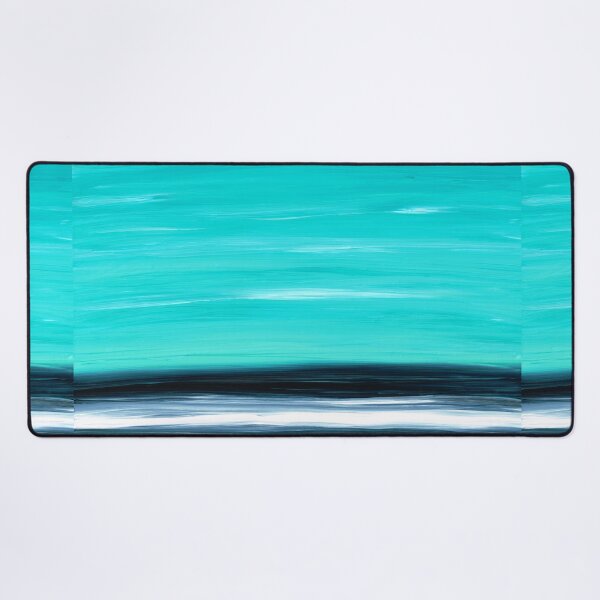 Aqua Sky - Bold Abstract Landscape Art Desk Mat