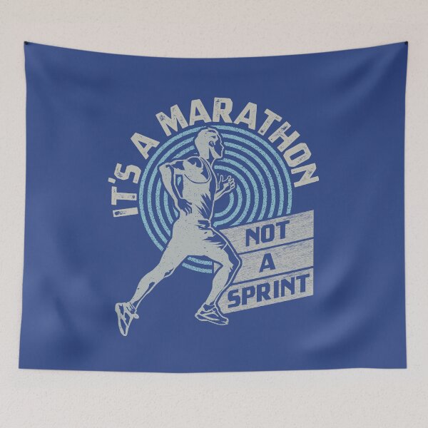 Item preview, It's A Marathon Not A Sprint runner motivational quote designed and sold by FontGraphics.