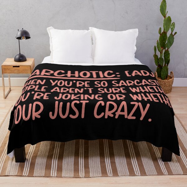 Item preview, Sarchotic - Sarcasm Sarcastic Psychotic Crazy Quotes - Pink designed and sold by MysticMagpie.