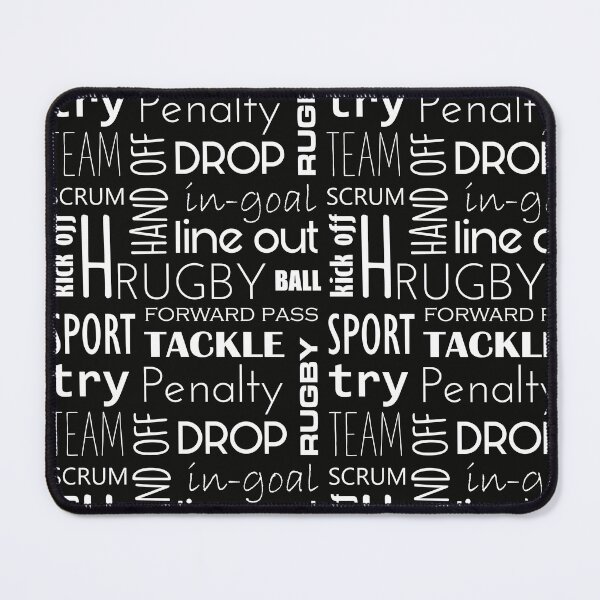 Item preview, Rugby Text Pattern Black designed and sold by Pablo Pereyra.