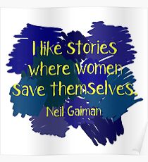 Neil Gaiman (feminist at heart) Dark Poster