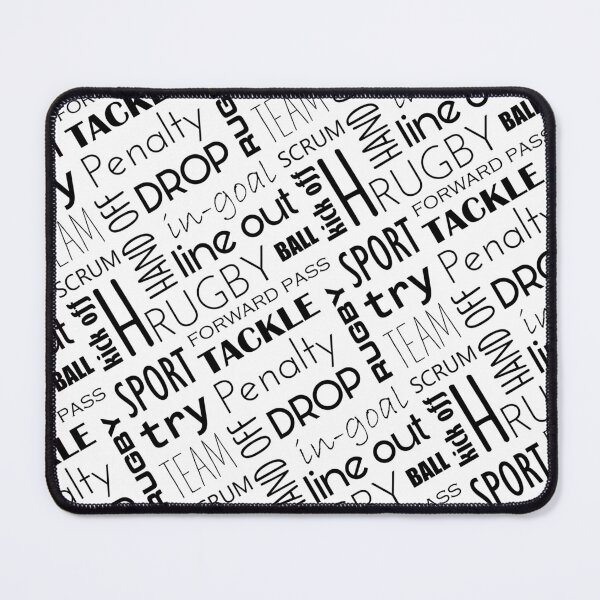 Item preview, Rugby Text Pattern White designed and sold by Pablo Pereyra.