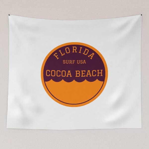 Item preview, Cocoa Beach Florida Vintage Retro Surf USA Travel Vacation Summer Sunset Beach designed and sold by tmartinezta.