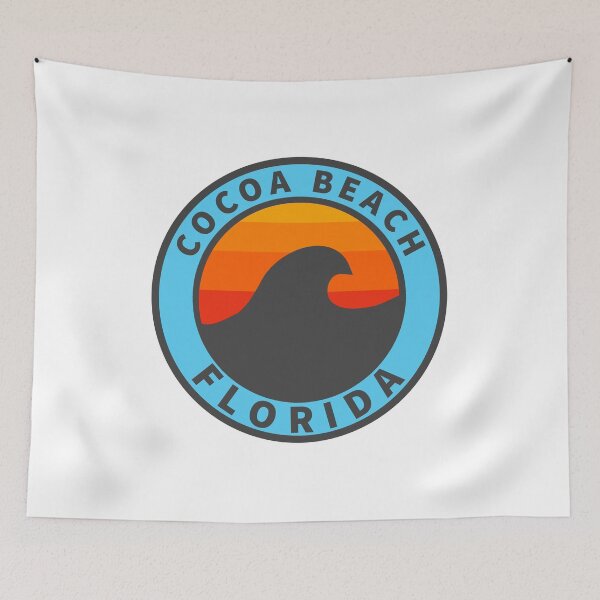 Item preview, Cocoa Beach Florida Vintage Retro Surf USA Travel Vacation Summer Sunset Beach designed and sold by tmartinezta.