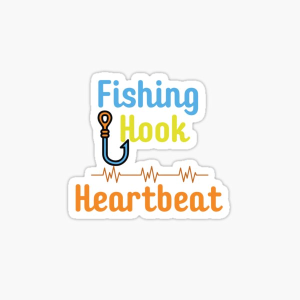 Fishing Heartbeat Stickers for Sale, Free US Shipping