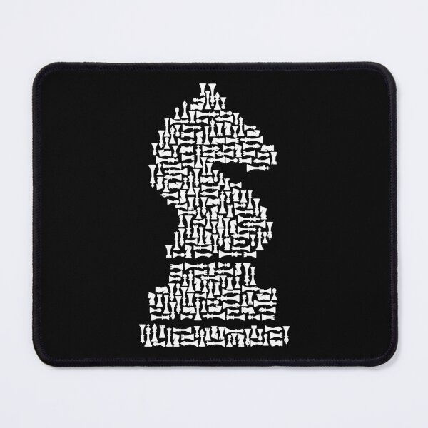 Item preview, White Chess Knight Piece Mosaic designed and sold by GrandeDuc.
