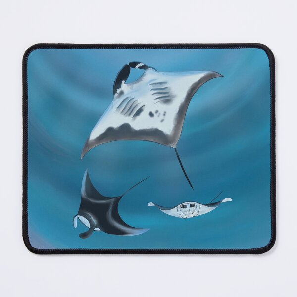 Item preview, Manta rays swimming happily in the ocean designed and sold by Brushes with Nature.
