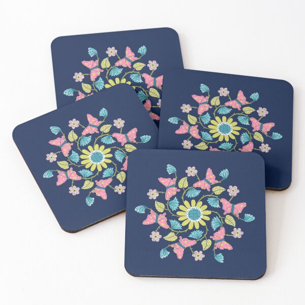 Item preview, Sunflower and butterflies mandala  designed and sold by Zendays.